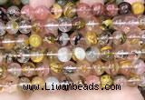 CCY643 15.5 inches 10mm round volcano cherry quartz beads