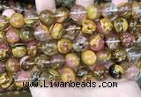 CCY645 15.5 inches 14mm round volcano cherry quartz beads