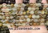 CCY646 15.5 inches 6mm round volcano cherry quartz beads