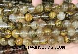 CCY649 15.5 inches 12mm round volcano cherry quartz beads