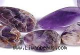 CDA03 twisted oval dogtooth amethyst quartz beads Wholesale