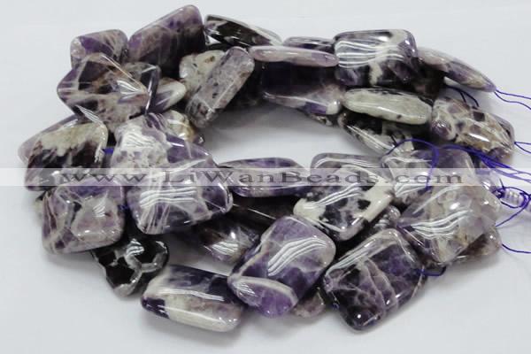 CDA08 15.5 inches 25*35mm rectangle dogtooth amethyst quartz beads