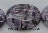 CDA304 15.5 inches 30*40mm oval dyed dogtooth amethyst beads