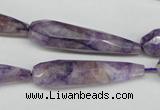 CDA342 15.5 inches 10*40mm faceted teardrop dyed dogtooth amethyst beads