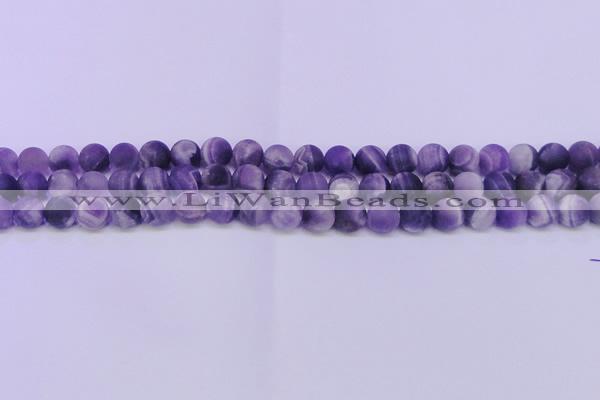 CDA350 15.5 inches 4mm round matte dogtooth amethyst beads