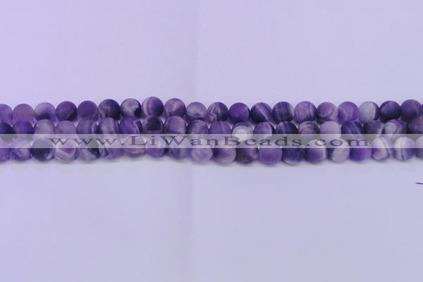 CDA356 15.5 inches 16mm round matte dogtooth amethyst beads