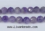 CDA59 15.5 inches 8mm faceted round dogtooth amethyst beads