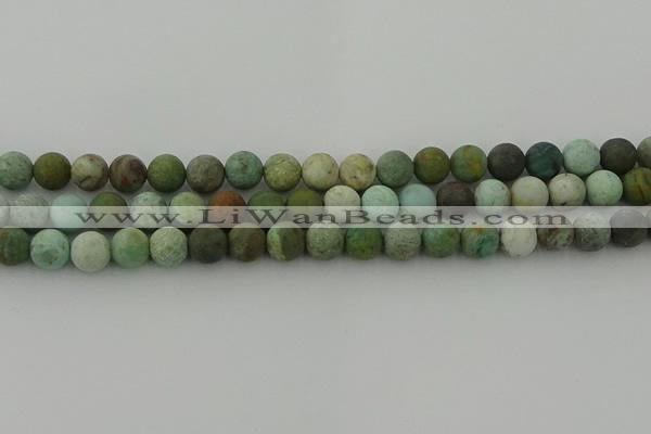 CDB103 15.5 inches 10mm round matte New dragon blood jasper beads