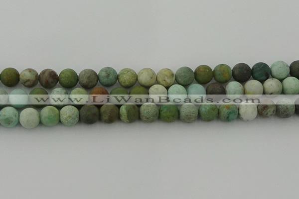 CDB104 15.5 inches 12mm round matte New dragon blood jasper beads