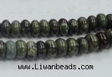 CDB201 15.5 inches 5*8mm rondelle natural dragon blood jasper beads