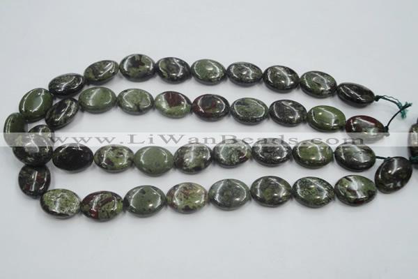 CDB212 15.5 inches 15*20mm oval natural dragon blood jasper beads