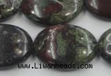 CDB214 15.5 inches 22*30mm oval natural dragon blood jasper beads