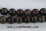 CDB252 15.5 inches 10mm round natural dragon blood jasper beads