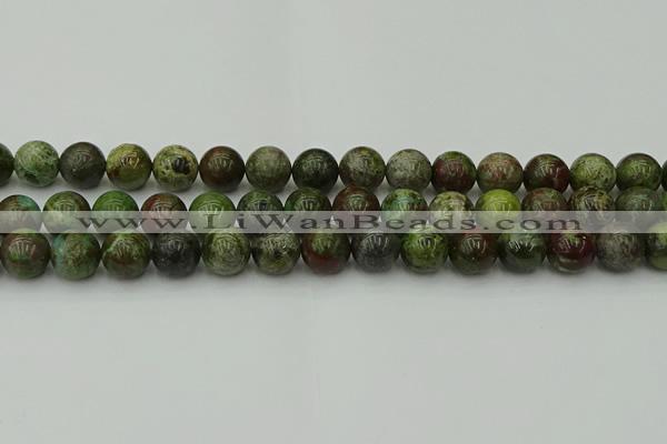 CDB304 15.5 inches 12mm round dragon blood jasper beads wholesale