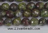 CDB321 15.5 inches 6mm faceted round dragon blood jasper beads