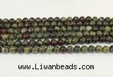 CDB342 15.5 inches 8mm round dragon blood jasper beads wholesale