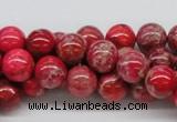 CDE04 15.5 inches 10mm round dyed sea sediment jasper beads