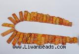 CDE1001 Top drilled 9*15mm - 10*45mm sticks sea sediment jasper beads