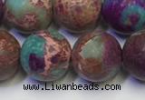 CDE1038 15.5 inches 10mm round matte sea sediment jasper beads