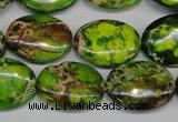 CDE118 15.5 inches 15*20mm oval dyed sea sediment jasper beads