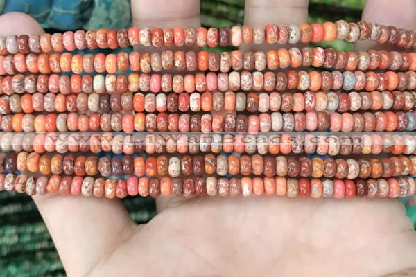 CDE1250 15.5 inches 2.5*4mm rondelle sea sediment jasper beads