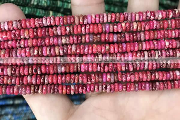 CDE1253 15.5 inches 2.5*4mm rondelle sea sediment jasper beads