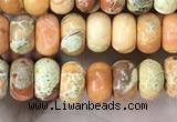 CDE1260 15.5 inches 4*6mm rondelle sea sediment jasper beads