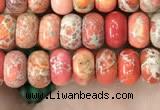 CDE1261 15.5 inches 4*6mm rondelle sea sediment jasper beads