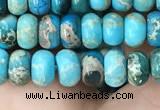 CDE1265 15.5 inches 4*6mm rondelle sea sediment jasper beads