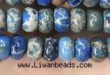 CDE1266 15.5 inches 4*6mm rondelle sea sediment jasper beads