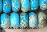 CDE1280 15.5 inches 6*10mm rondelle sea sediment jasper beads