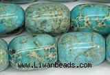 CDE1364 15.5 inches 13*18mm drum sea sediment jasper beads wholesale