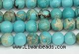 CDE1366 15.5 inches 4mm round sea sediment jasper beads wholesale