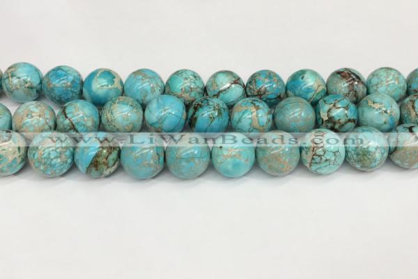 CDE1372 15.5 inches 16mm round sea sediment jasper beads wholesale