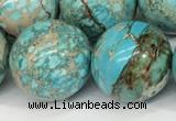 CDE1374 15.5 inches 20mm round sea sediment jasper beads wholesale