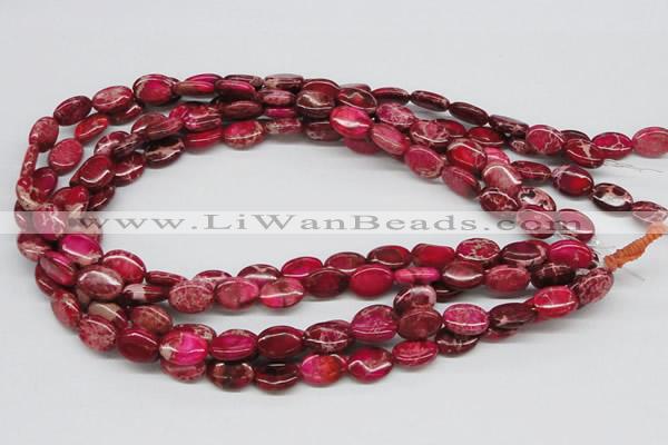 CDE14 15.5 inches 10*14mm oval dyed sea sediment jasper beads