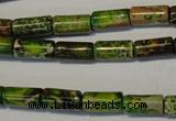 CDE140 15.5 inches 6*12mm tube dyed sea sediment jasper beads