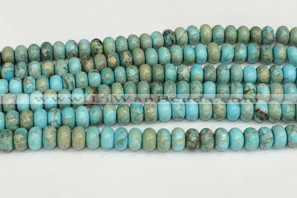 CDE1401 15.5 inches 5*8mm rondelle sea sediment jasper beads