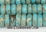 CDE1403 15.5 inches 2.5*6mm rondelle sea sediment jasper beads