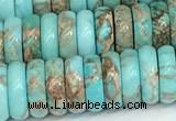 CDE1404 15.5 inches 3.5*10mm rondelle sea sediment jasper beads