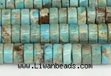 CDE1406 15.5 inches 3*4mm heishi sea sediment jasper beads wholesale