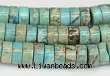 CDE1407 15.5 inches 3*6mm heishi sea sediment jasper beads wholesale