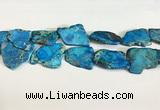 CDE1435 25*35mm - 35*45mm freefrom sea sediment jasper slab beads