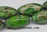 CDE148 15.5 inches 15*30mm rice dyed sea sediment jasper beads