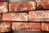 CDE1485 15.5 inches 4*13mm cuboid synthetic sea sediment jasper beads