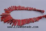 CDE1512 Top drilled 5*15mm - 6*55mm sticks sea sediment jasper beads