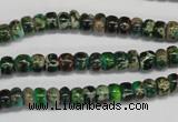 CDE159 15.5 inches 4*6mm rondelle dyed sea sediment jasper beads