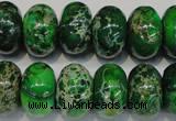 CDE165 15.5 inches 11*18mm rondelle dyed sea sediment jasper beads