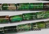 CDE167 15.5 inches 8*16mm tube dyed sea sediment jasper beads