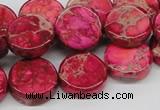 CDE17 15.5 inches 16mm coin dyed sea sediment jasper beads